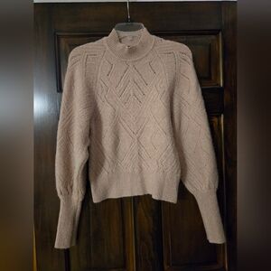 Express Cozy Knit Sweater - Tan Pink